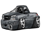 Truck toon stickers