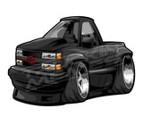 Truck toon stickers